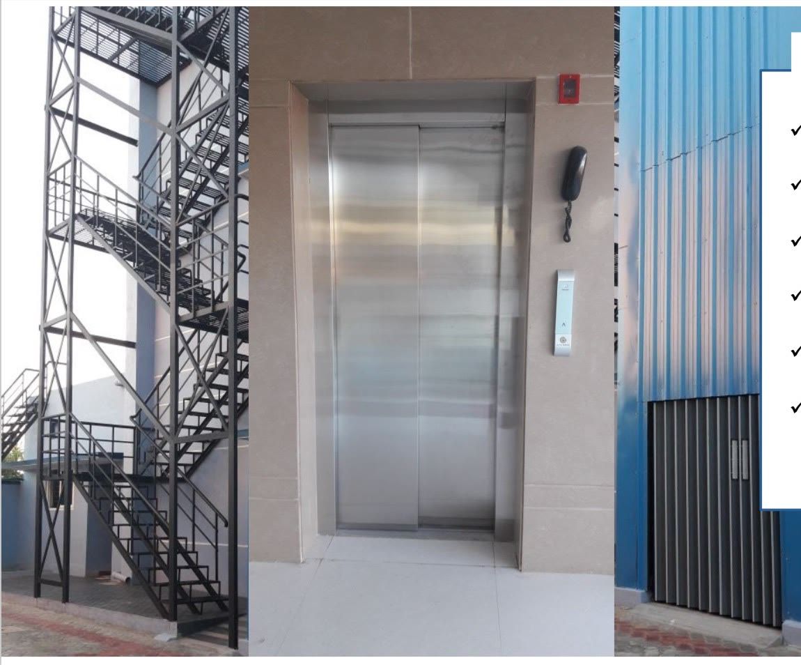Lift lobby and emergency staircase
