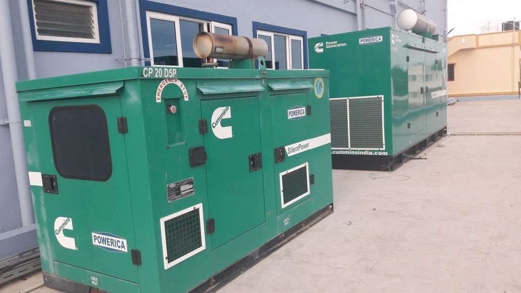 Backup generators on the campus